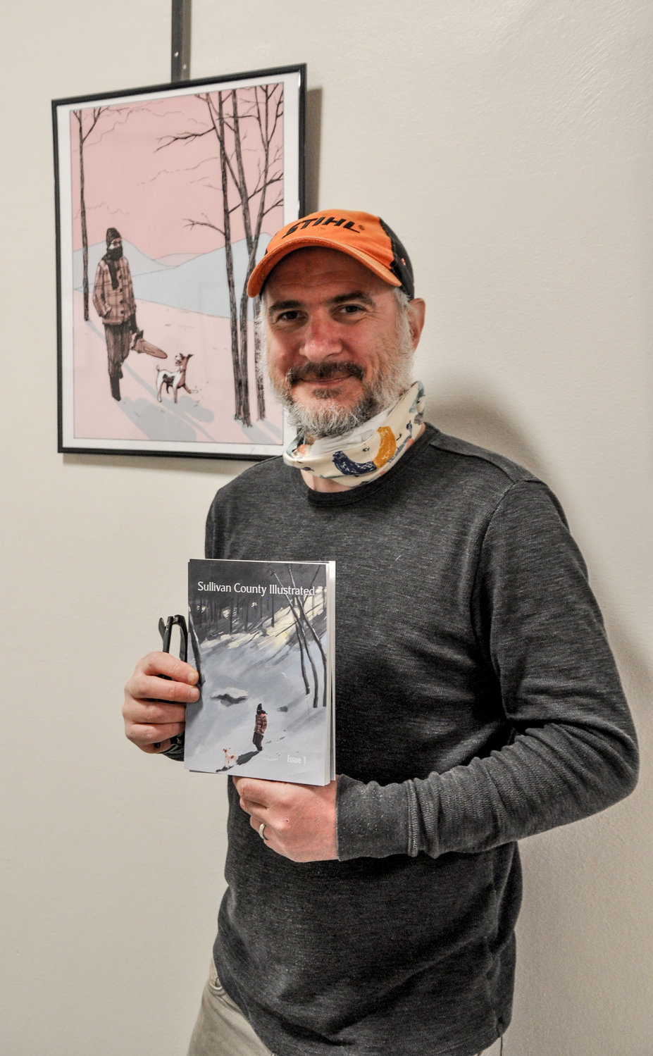 I was fortunate enough to meet up with artist L.J.Ruell and we chatted about his new zine, “Sullivan County Illustrated.”